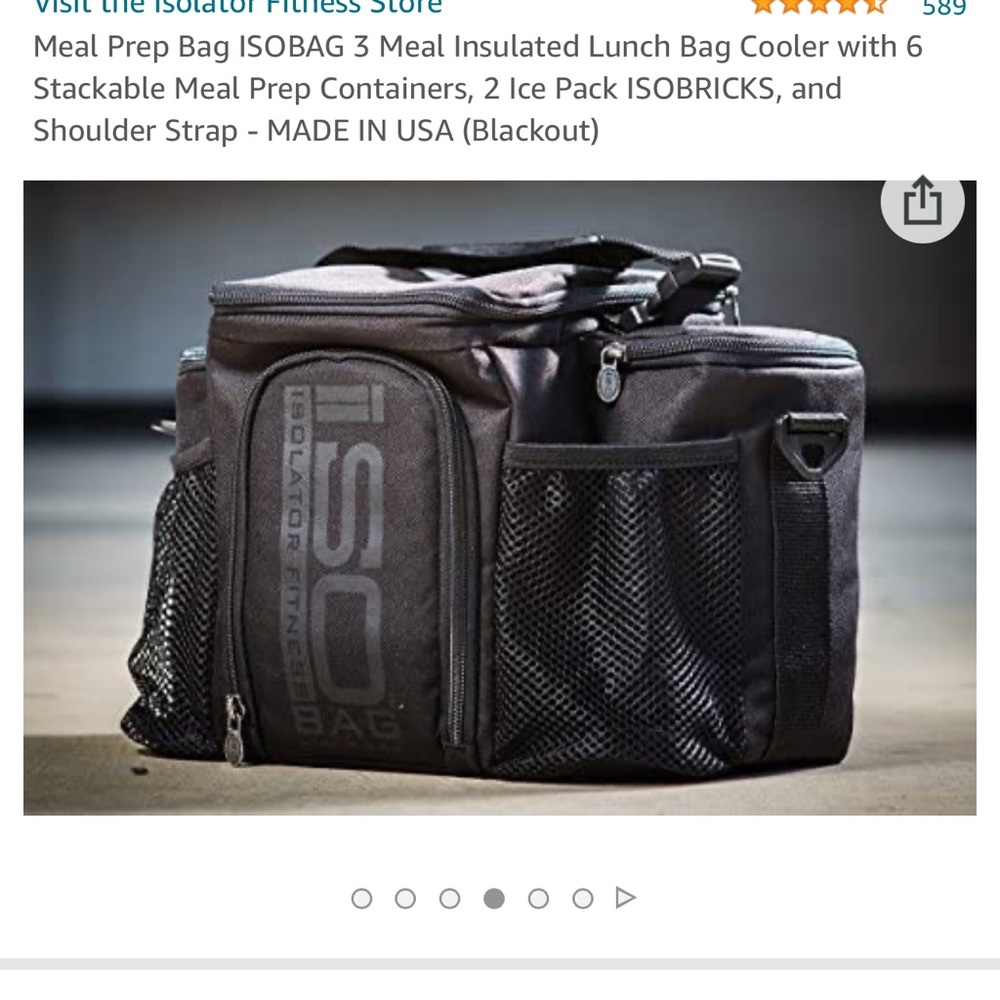 Meal prep Isobag 3 meal insulated lunch bag cooler